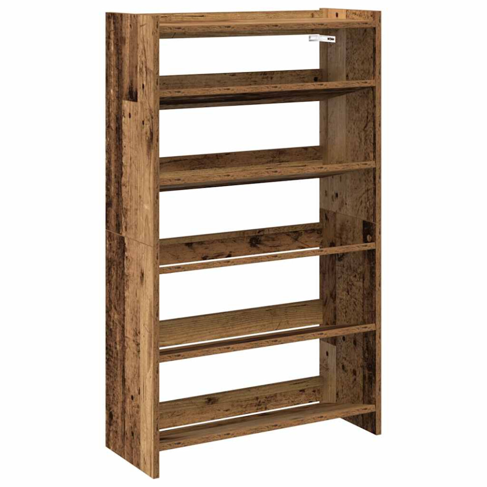 (old wood, 100 cm/ 60 cm) vidaXL Shoe Rack Shoe Cabinet Shoe Storage Shelf Hall Cupboard Engineered Wood