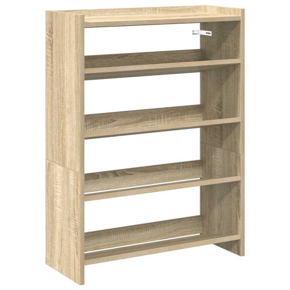 Vidaxl (Sonoma Oak, 81 Cm/ 60 Cm) Shoe Rack Shoe Cabinet Shoe Storage Shelf Hall Cupboard Engineered Wood