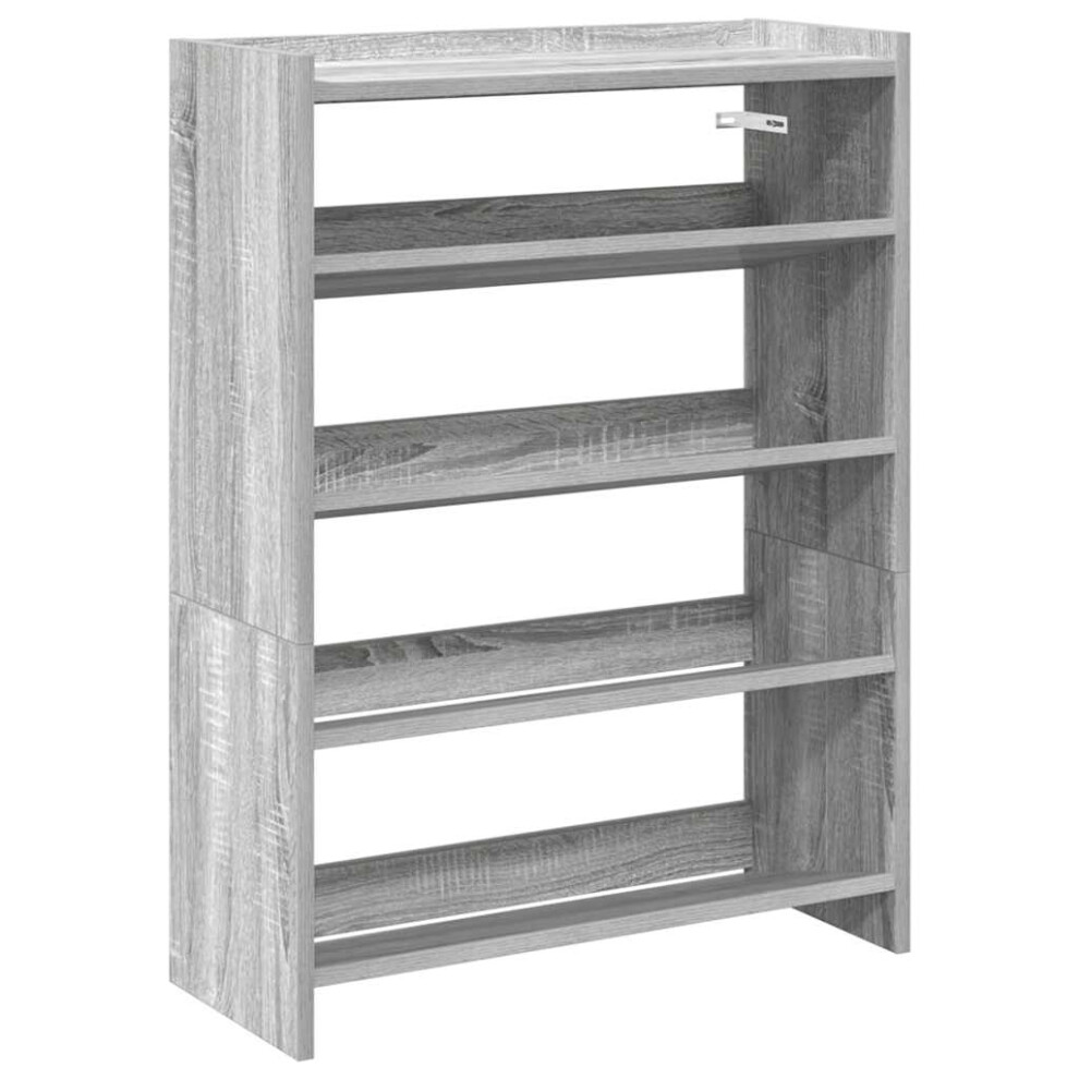 Vidaxl (Grey Sonoma, 81 Cm/ 60 Cm) Shoe Rack Shoe Cabinet Shoe Storage Shelf Hall Cupboard Engineered Wood