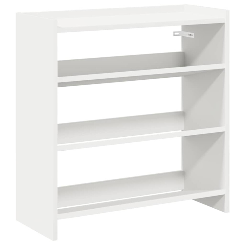 Vidaxl (White, 62 Cm/ 60 Cm) Shoe Rack Shoe Cabinet Shoe Storage Shelf Hall Cupboard Engineered Wood
