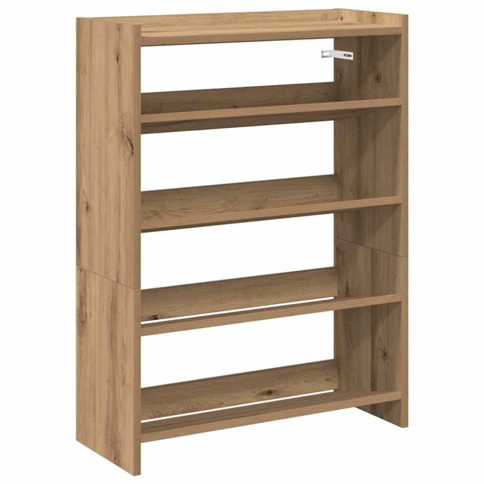 (artisan oak, 81 cm/ 60 cm) vidaXL Shoe Rack Shoe Cabinet Shoe Storage Shelf Hall Cupboard Engineered Wood