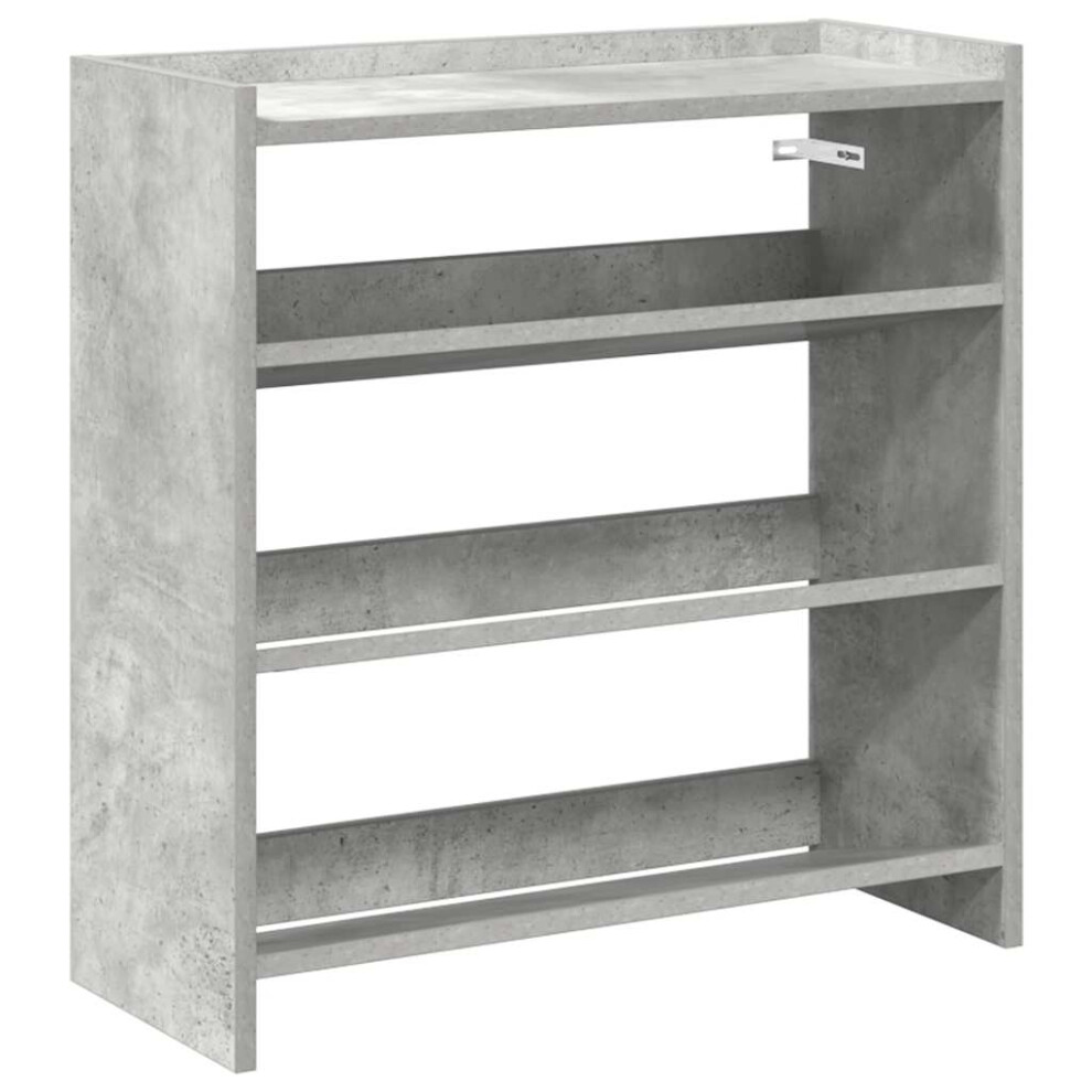 (concrete grey, 62 cm/ 60 cm) vidaXL Shoe Rack Shoe Cabinet Shoe Storage Shelf Hall Cupboard Engineered Wood