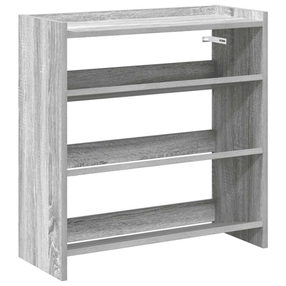 Vidaxl (Grey Sonoma, 62 Cm/ 60 Cm) Shoe Rack Shoe Cabinet Shoe Storage Shelf Hall Cupboard Engineered Wood