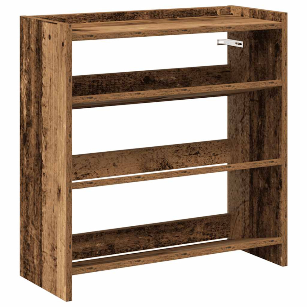 Vidaxl (Old Wood, 62 Cm/ 60 Cm) Shoe Rack Shoe Cabinet Shoe Storage Shelf Hall Cupboard Engineered Wood