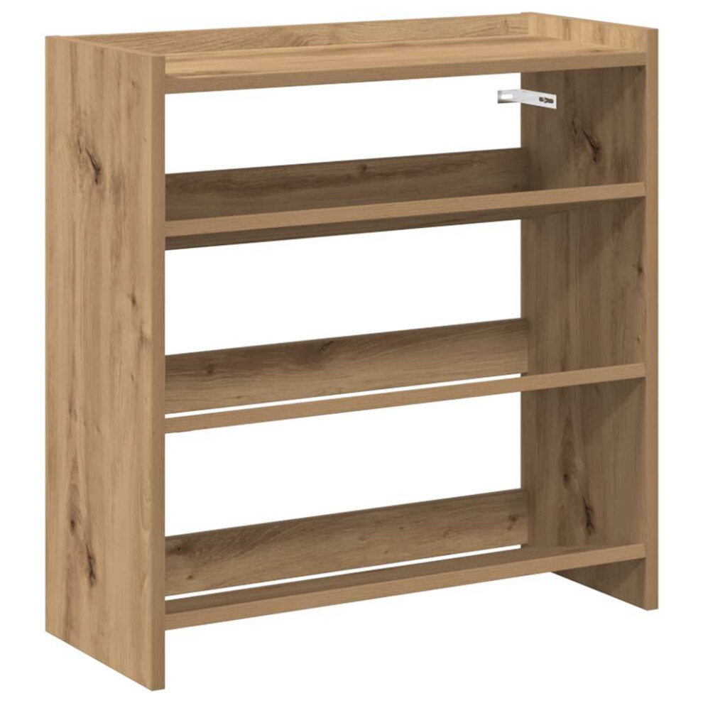 (artisan oak, 62 cm/ 60 cm) vidaXL Shoe Rack Shoe Cabinet Shoe Storage Shelf Hall Cupboard Engineered Wood