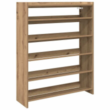 (artisan oak, 100 cm/ 80 cm) vidaXL Shoe Rack Shoe Cabinet Shoe Storage Shelf Hall Cupboard Engineered Wood
