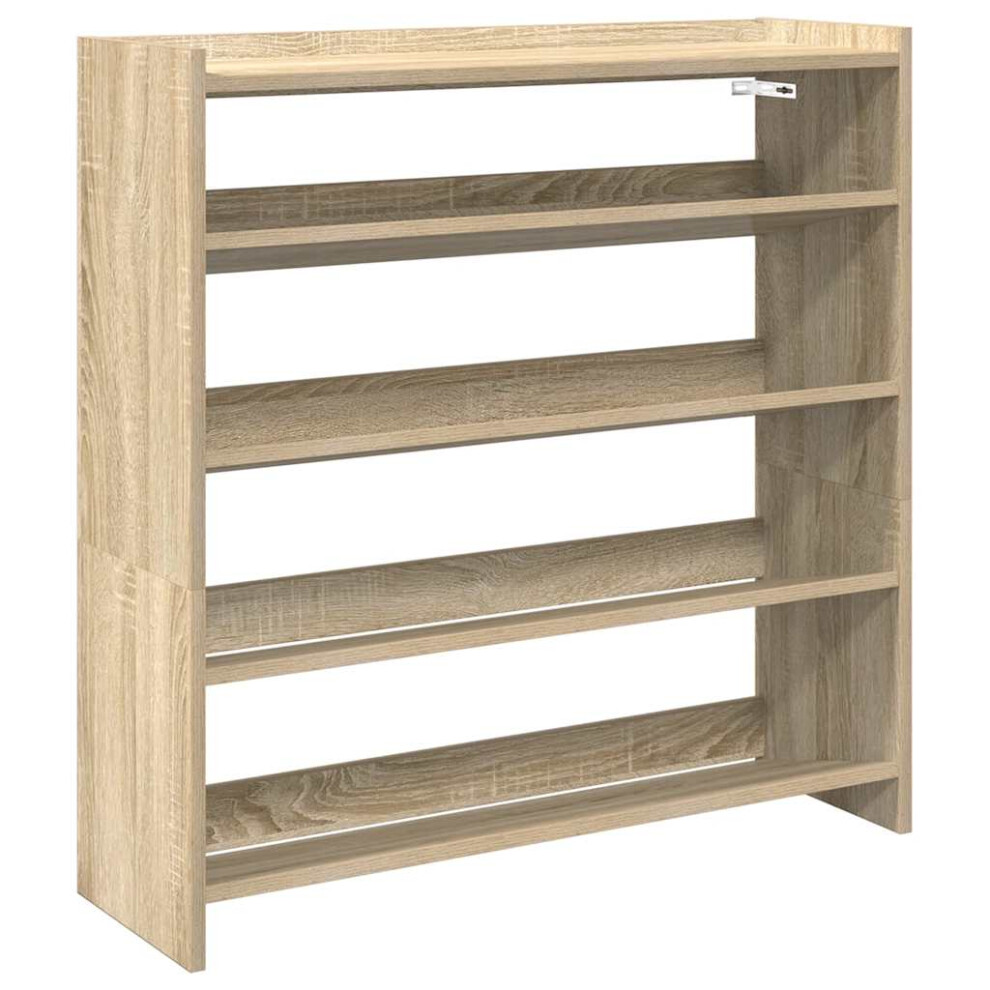Vidaxl (Sonoma Oak, 81 Cm/ 80 Cm) Shoe Rack Shoe Cabinet Shoe Storage Shelf Hall Cupboard Engineered Wood