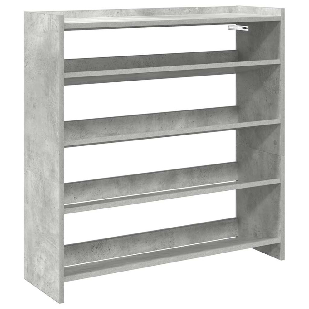 Vidaxl (Concrete Grey, 81 Cm/ 80 Cm) Shoe Rack Shoe Cabinet Shoe Storage Shelf Hall Cupboard Engineered Wood