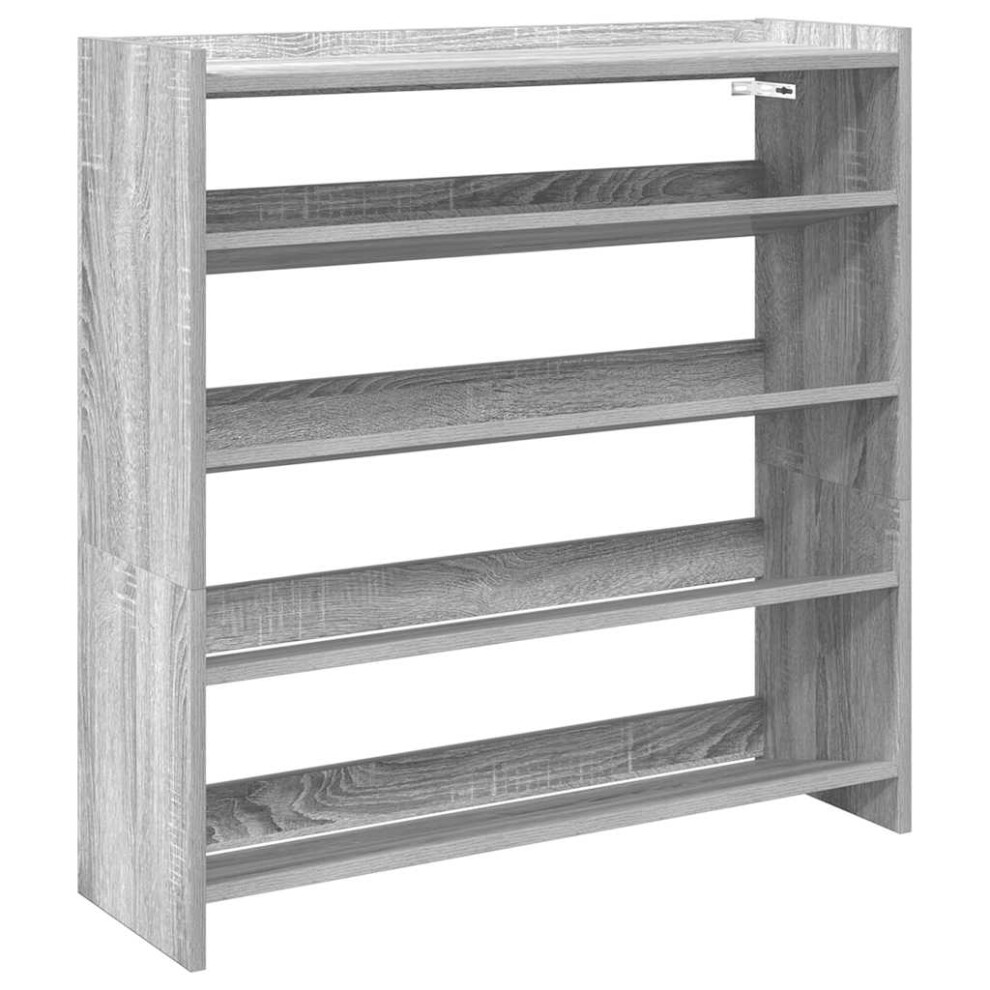 Vidaxl (Grey Sonoma, 81 Cm/ 80 Cm) Shoe Rack Shoe Cabinet Shoe Storage Shelf Hall Cupboard Engineered Wood