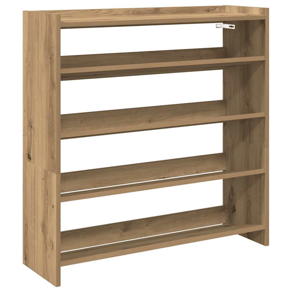 (artisan oak, 81 cm/ 80 cm) vidaXL Shoe Rack Shoe Cabinet Shoe Storage Shelf Hall Cupboard Engineered Wood