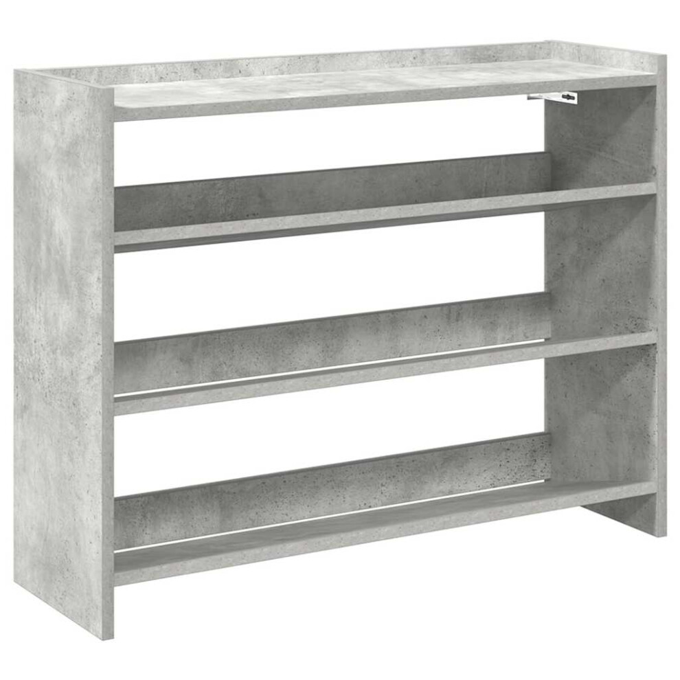 (concrete grey, 62 cm/ 80 cm) vidaXL Shoe Rack Shoe Cabinet Shoe Storage Shelf Hall Cupboard Engineered Wood