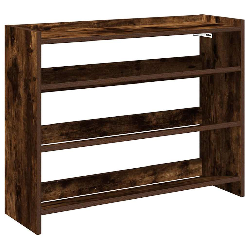 Vidaxl (Smoked Oak, 62 Cm/ 80 Cm) Shoe Rack Shoe Cabinet Shoe Storage Shelf Hall Cupboard Engineered Wood
