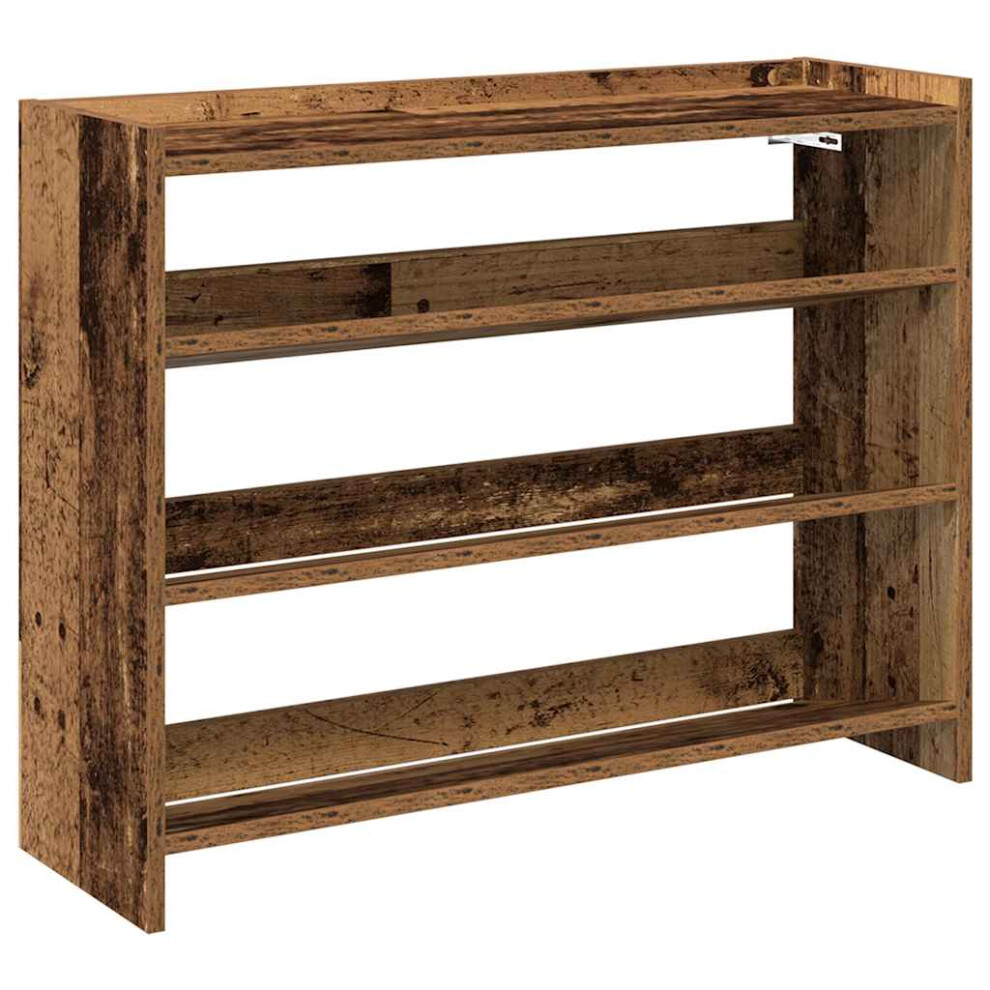 Vidaxl (Old Wood, 62 Cm/ 80 Cm) Shoe Rack Shoe Cabinet Shoe Storage Shelf Hall Cupboard Engineered Wood