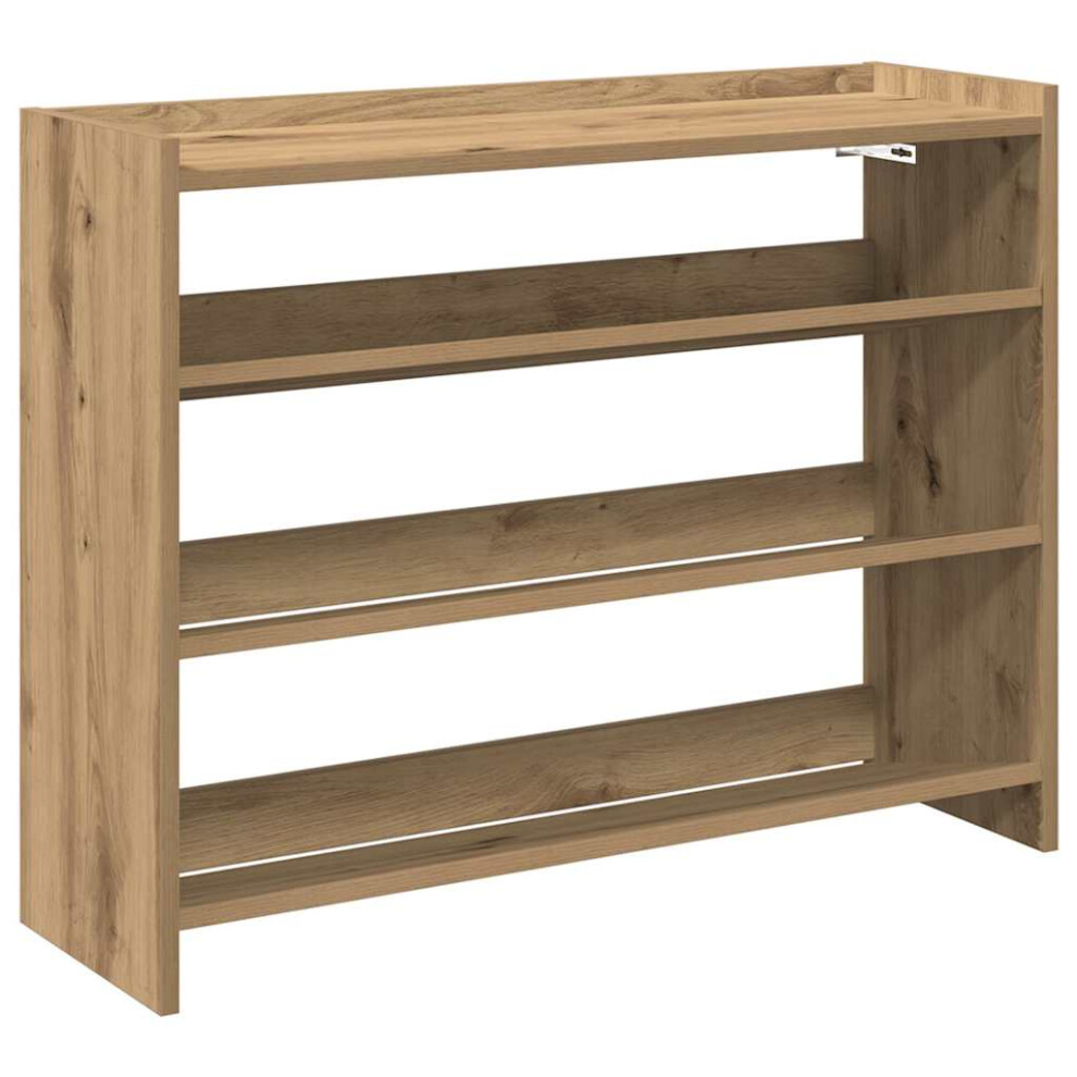 Vidaxl (Artisan Oak, 62 Cm/ 80 Cm) Shoe Rack Shoe Cabinet Shoe Storage Shelf Hall Cupboard Engineered Wood