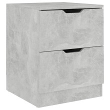 vidaXL Bedside Cabinet Concrete Grey Engineered Wood Nightstand Cabinet Table