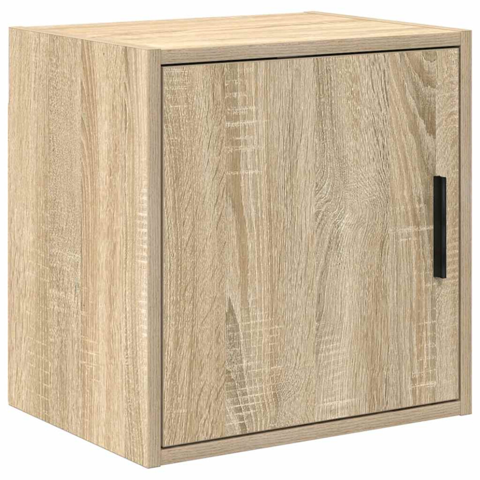 Vidaxl (Sonoma Oak) Garage Wall Cabinet Concrete Engineered Wood Cabinet Grey