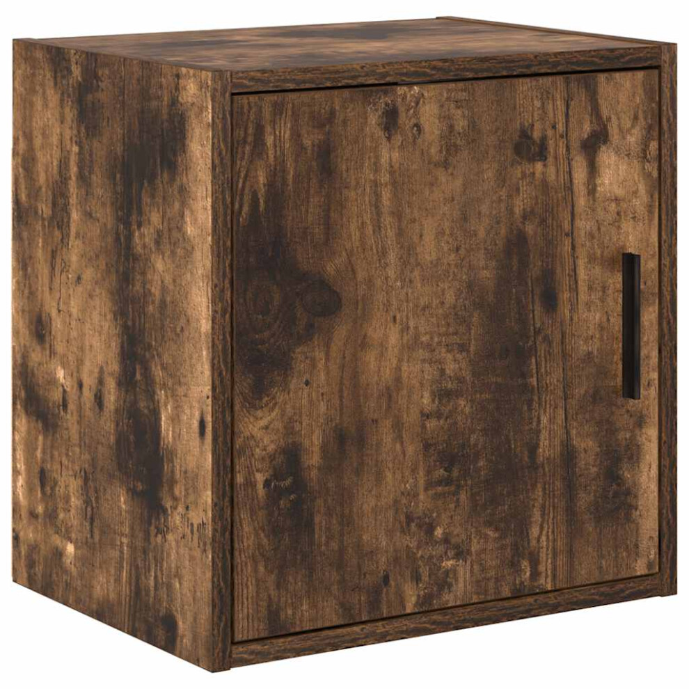 (smoked oak) vidaXL Garage Wall Cabinet Concrete Grey Engineered Wood Cabinet