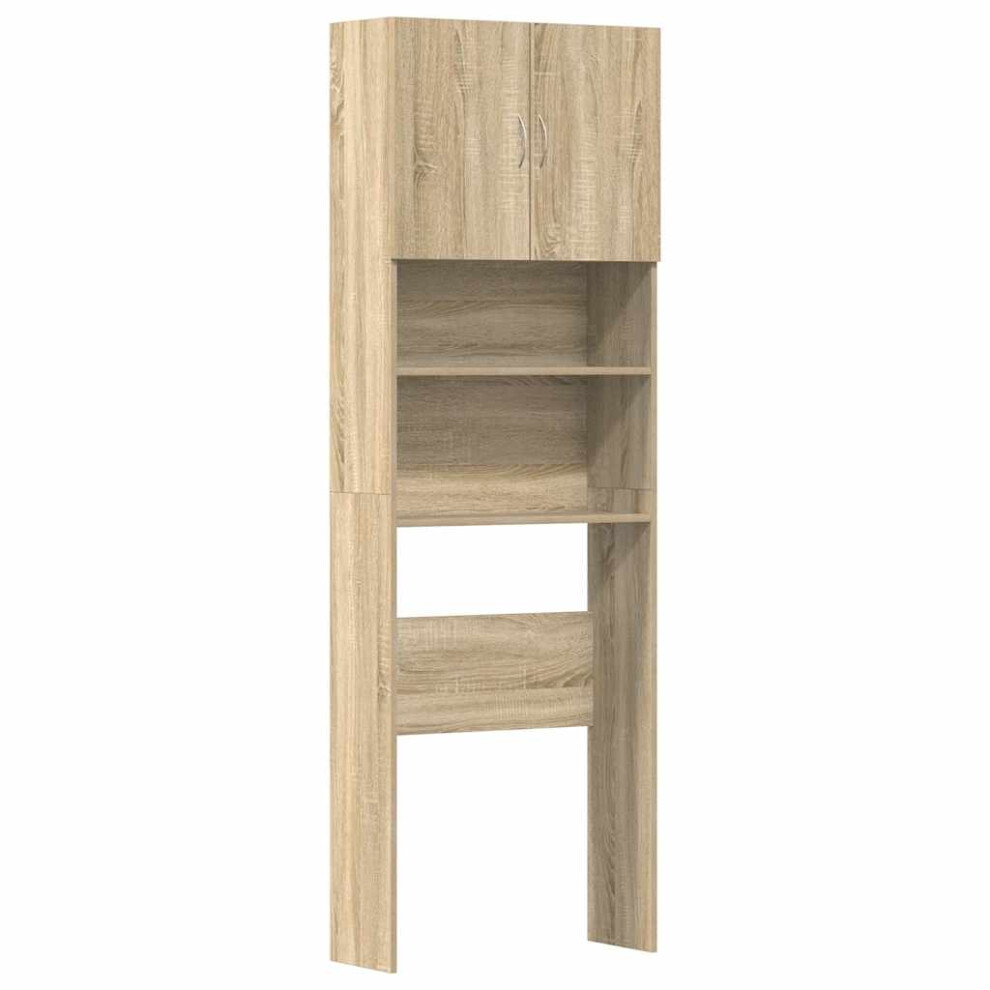 (sonoma oak) vidaXL Washing Machine Cabinet Old Wood 64x24x190 cm Engineered Wood