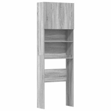 (grey sonoma) vidaXL Washing Machine Cabinet Old Wood 64x24x190 cm Engineered Wood