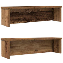 (old wood, 60 x 15 x 16 cm/ 2 pcs) vidaXL Kitchen Racks Stackable Storage Shelf Counter Shelf Cabinet Organizer