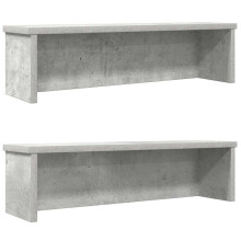 (concrete grey, 50 x 15 x 16 cm/ 2 pcs) vidaXL Kitchen Racks Stackable Storage Shelf Counter Shelf Cabinet Organizer
