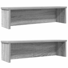 (grey sonoma, 50 x 15 x 16 cm/ 2 pcs) vidaXL Kitchen Racks Stackable Storage Shelf Counter Shelf Cabinet Organizer