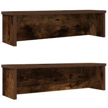 (smoked oak, 60 x 15 x 16 cm/ 2 pcs) vidaXL Kitchen Racks Stackable Storage Shelf Counter Shelf Cabinet Organizer