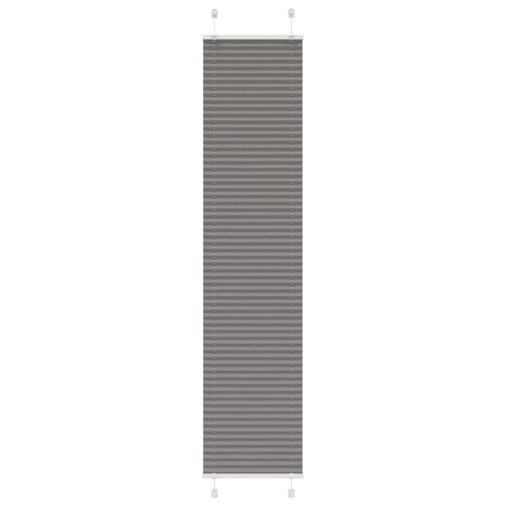 Vidaxl (, 50 X 200 Cm) Pleated Blind 40X100 Cm Fabric Width 39.4 Cm Polyester Anthracite 39.4Cm