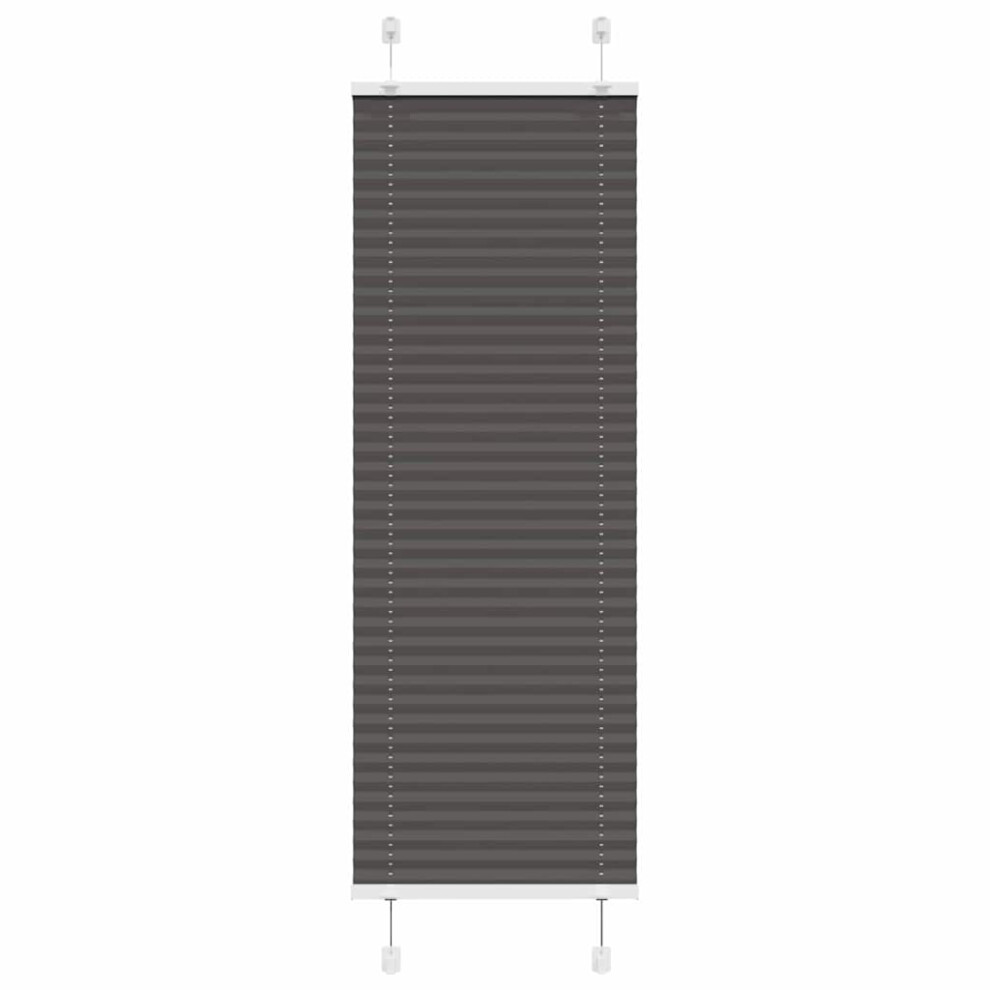 Vidaxl (Black, 50 X 100 Cm) Pleated Blind Anthracite 40X100 Cm Fabric Width 39.4 Cm Polyester
