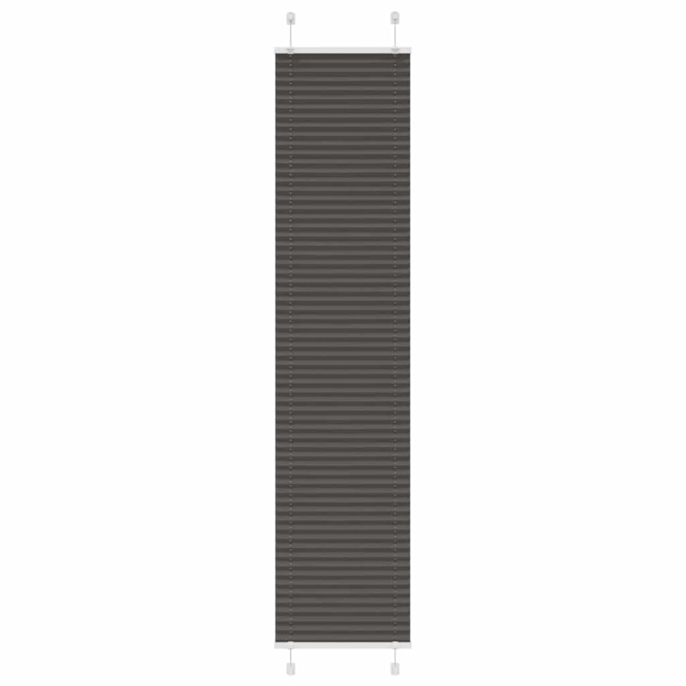 Vidaxl (Black, 40 X 200 Cm) Pleated Blind Anthracite 40X100 Cm Fabric Width 39.4 Cm Polyester