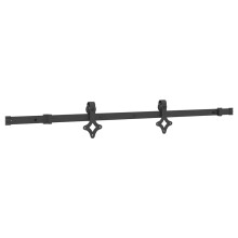 vidaXL Sliding Door Hardware Kit 152.5 cm Steel Black sliding door hardware