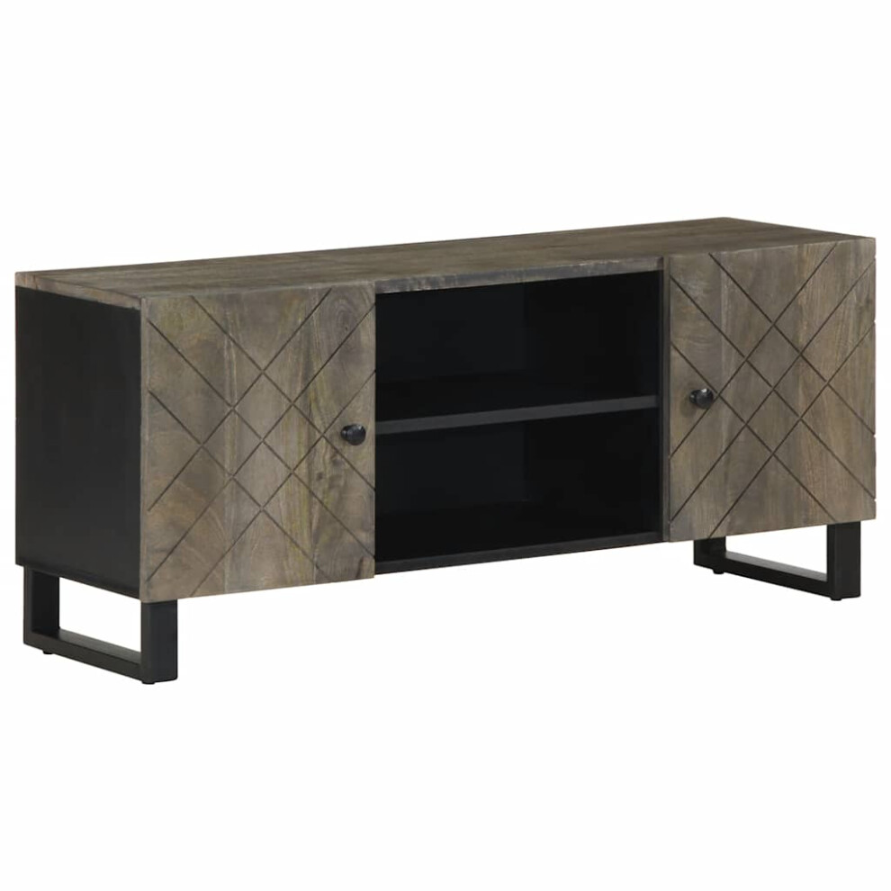 vidaXL TV Cabinet Black 105x33x46 cm Solid Wood Mango TV stand TV sideboard