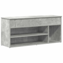 (concrete grey) vidaXL Shoe Bench White 102x30.5x45 cm Engineered Wood bench