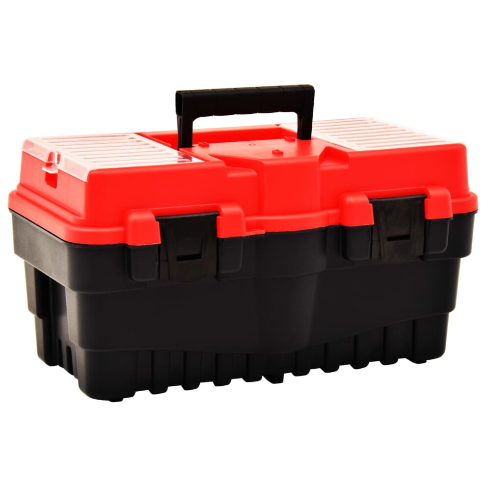 Vidaxl Tool Box Plastic Tool Organisers Storage Assortment Cases Boxes Red