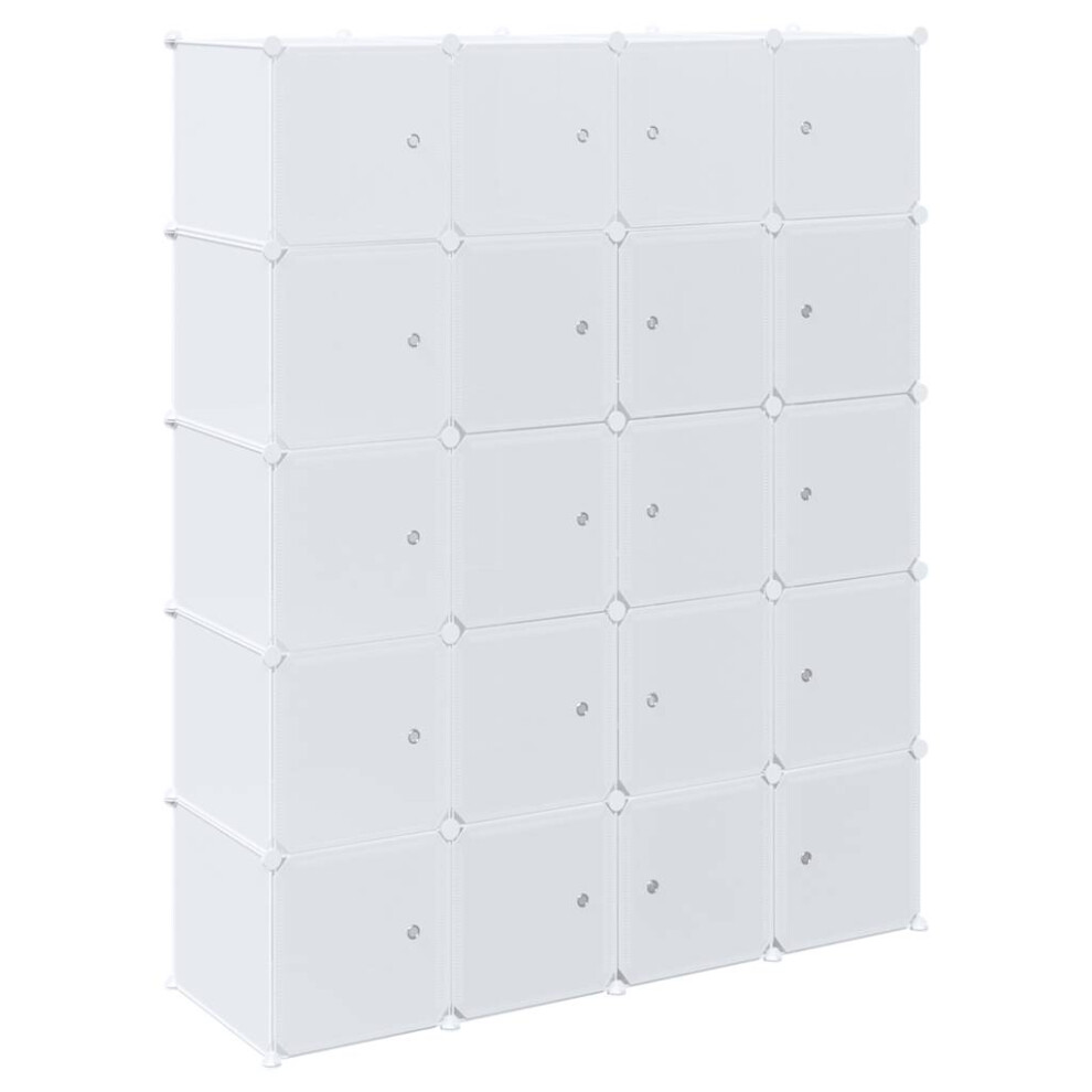 Vidaxl Storage Cube Organiser With Cubes And Hanging Rods Pp Size 20