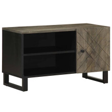 vidaXL TV Cabinet Black 80x33x46 cm Solid Wood Mango TV stand TV sideboard