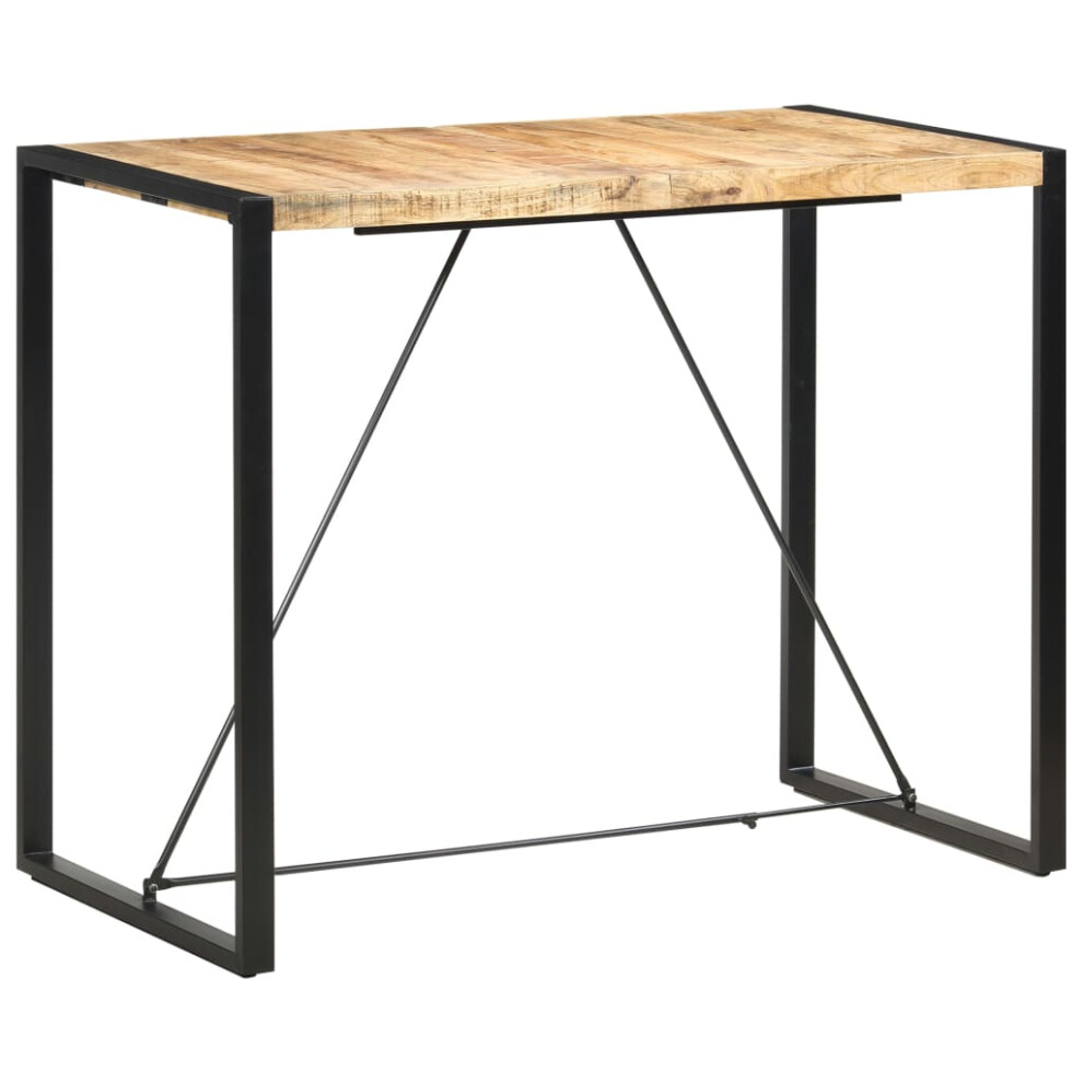 Vidaxl Solid Mango Wood Bar Table 140Cm Dining Room Desk Kitchen Wooden Table