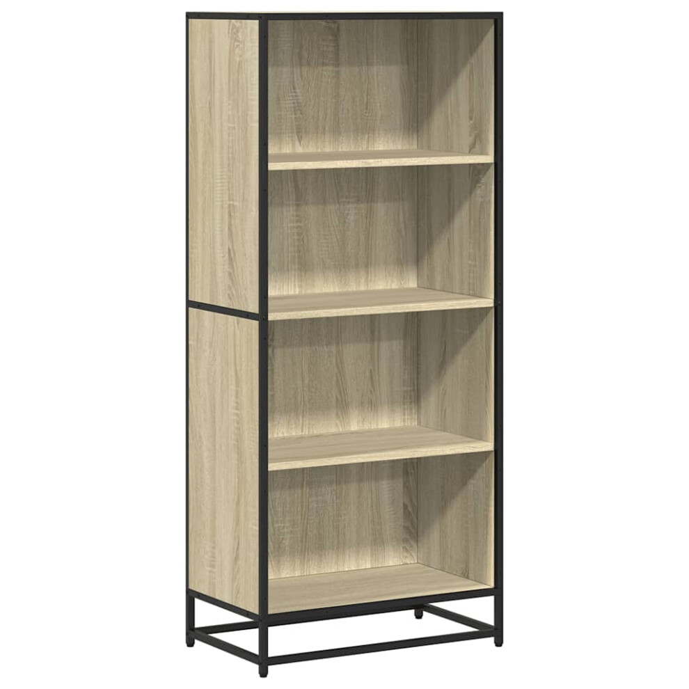 vidaXL Bookcase Bookshelf Book Rack Storage Cabinet Sonoma Oak Engineered Wood