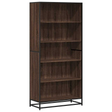 vidaXL Bookcase Bookshelf Book Rack Storage Cabinet Brown Oak Engineered Wood