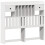 VidaXL vidaXL Bed Frame without Mattress Bed Base White 135x190 cm Solid Wood Pine 6