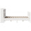 VidaXL vidaXL Bed Frame without Mattress Bed Base White 135x190 cm Solid Wood Pine 7