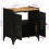 VidaXL vidaXL Bathroom Sink Cabinet Storage Vanity Unit Iron and Solid Wood Mango 11