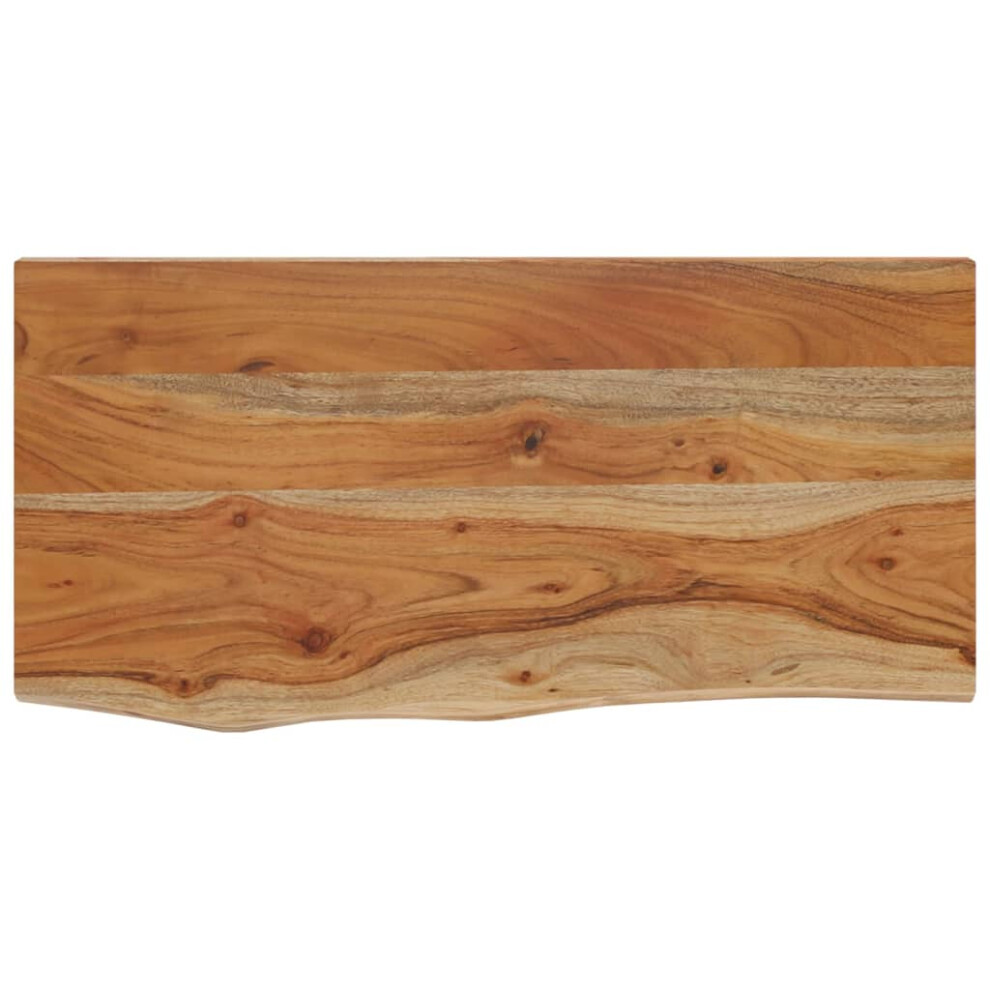 vidaXL Wall Shelf Floating Shelf Rack Rectangular Solid Wood Acacia Live Edge