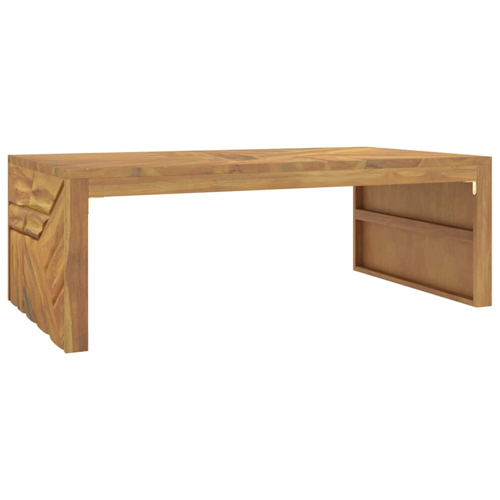 vidaXL Coffee Table 110x60x38 cm Solid Wood Teak end table sofa table-image-OPC-PFW7ZTS-NEW