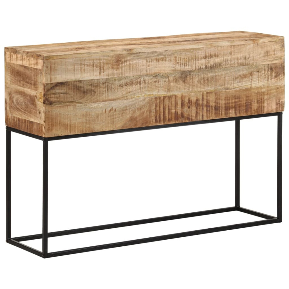 Vidaxl Console Table Hall Side Table End Table Solid Wood Rough Mango And Iron
