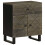 VidaXL vidaXL Bedside Cabinet Black 50x33x60 cm Solid Wood Mango bedside table 1
