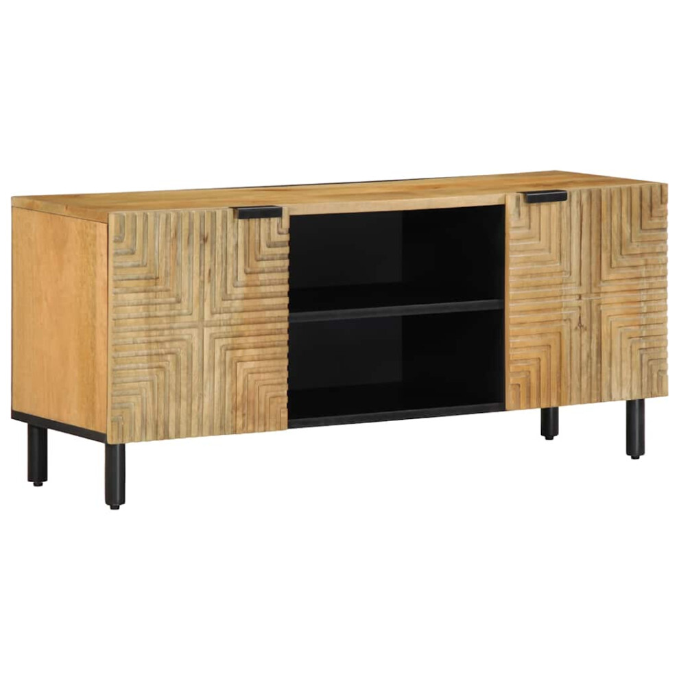 vidaXL TV Cabinet Brown 105x33x46 cm Solid Wood Mango TV stand TV sideboard