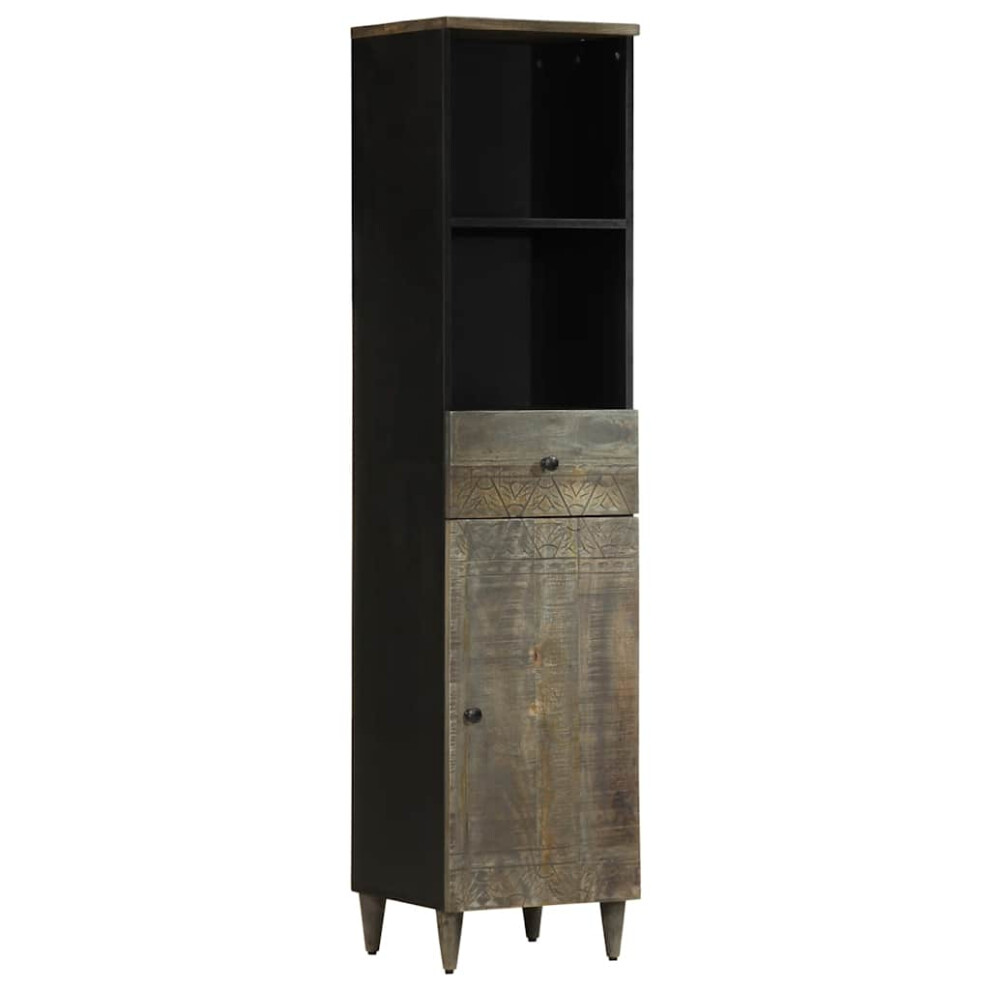 Vidaxl Bathroom Cabinet 38X33x160 Cm Solid Wood Mango Bathroom Storage Cabinet