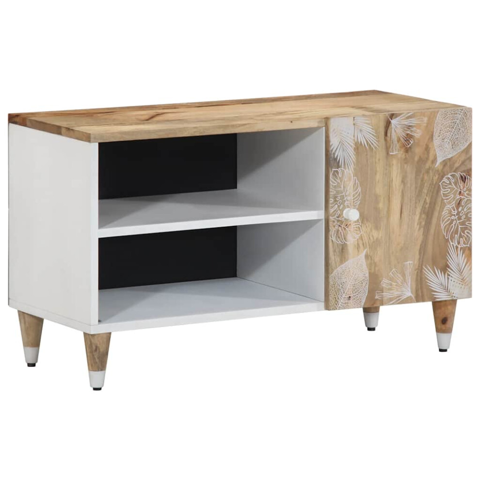 vidaXL TV Cabinet 80x31.5x46 cm Solid Wood Mango TV stand TV sideboard