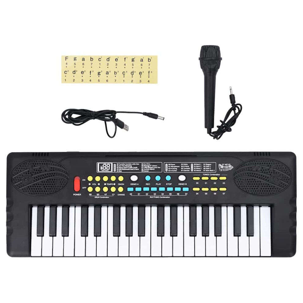 vidaXL 37 Keys Piano Electric Keyboard With Microphone For Kids Piano Keyboard